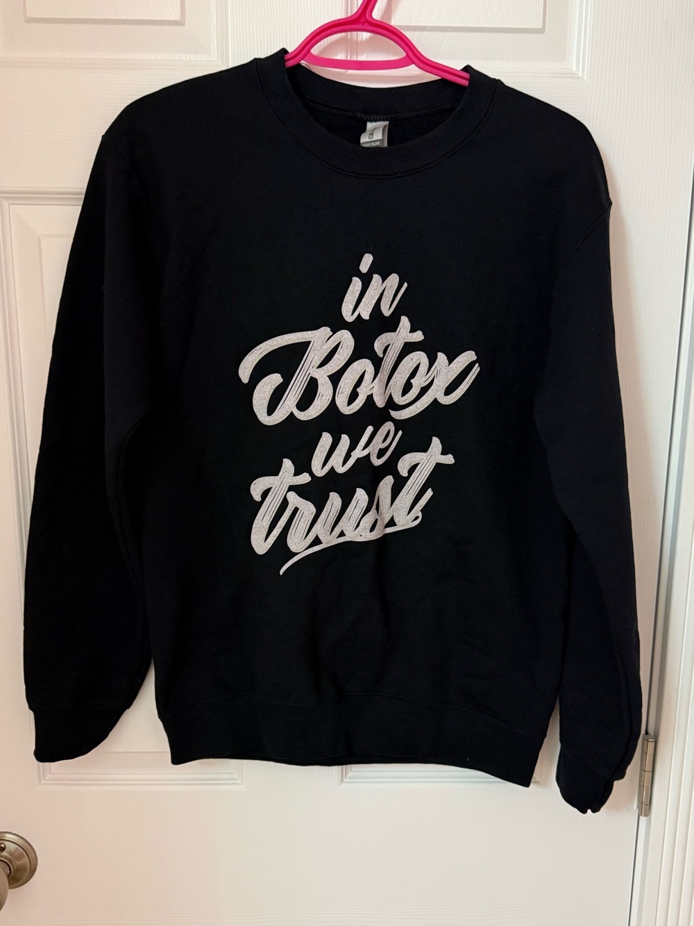 Gildan Black Crewneck Sweatshirt with White Script